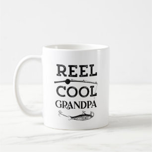 Reel Cool Grandpa Funny Fishing Pun Grandpa Mens Coffee Mug