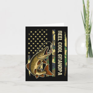 Reel Cool Grandpa Muskie Fishing Fisherman America Card