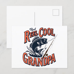 Reel Cool Grandpa Postcard - Father's Day Fishing