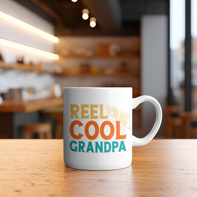 "Reel Cool Grandpa T-Shirt – Coffee Mug (Creator Uploaded)