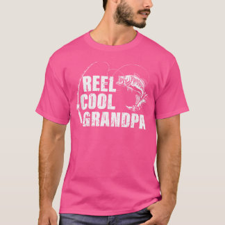 Reel Cool Grandpa With Fish And Fishing Rod T-Shirt
