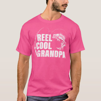 Reel Cool Grandpa With Fish And Fishing Rod T-Shirt