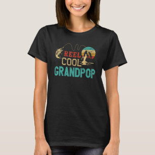 Reel Cool Grandpop vintage funny fishing rod gifts T-Shirt