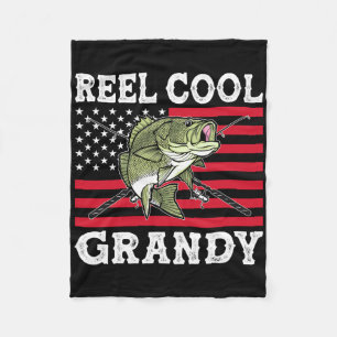 Reel Cool Grandy 4th Of July American Flag Patriot Fleece Blanket