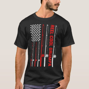 Reel Cool Grumpa Father's Day Fishing American Fla T-Shirt
