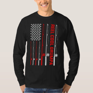 Reel Cool Grumpa Father's Day Fishing American Fla T-Shirt