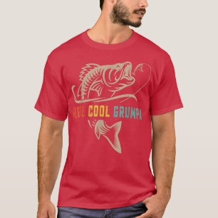Reel Cool Grumpa Fishing Vintage Retro Gift Father T-Shirt