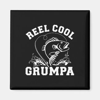 Reel Cool Grumpa For Fishing Grandpa Magnet
