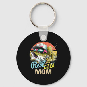 Reel Cool Mom Funny Fishing Quotes For Uncle Women Key Ring