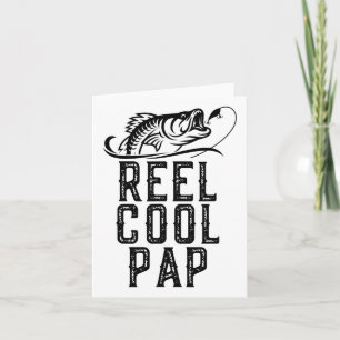 Reel Cool Pap Fishing Fisherman Funny Retro Card