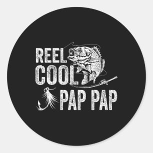 Reel Cool Pap Pap Fishing Fathers Day Gifts  Classic Round Sticker