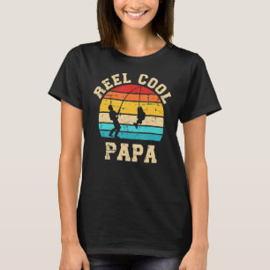 Reel Cool Papa Dad Fishing Vintage Retro T-Shirt