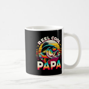 Reel Cool Papa Fisherman Fishing Dad Papa Father's Coffee Mug