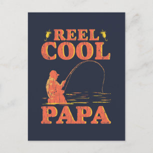 Reel Cool Papa Fishing Dad Father's Day Postcard