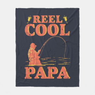 Reel Cool Papa Fishing Dad Fleece Blanket