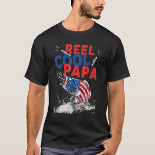 Reel Cool Papa  Fishing Dad Presents Father's Day T-Shirt