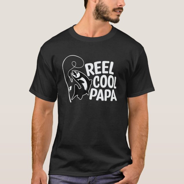 Reel Cool Papa Fishing  Father's Day Fisherman 1 T-Shirt (Front)