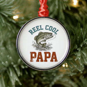 Reel Cool Papa Fishing Father's Day Metal Tree Decoration