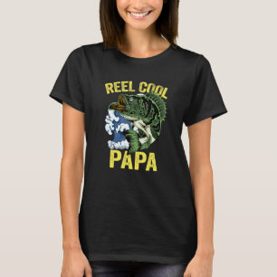 Reel Cool Papa Fishing Father's Day Papa Daddy Dad T-Shirt