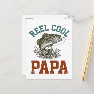 Reel Cool Papa Fishing Father's Day Postcard