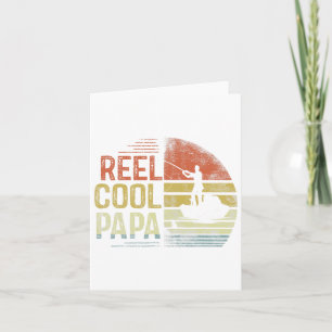 Reel Cool Papa Fishing Gifts Papa Birthday Vintage Card