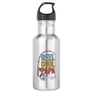 Reel Cool Papa Fishing Shirt Design_1 532 Ml Water Bottle