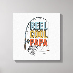 Reel Cool Papa Fishing Shirt Design_1 Canvas Print