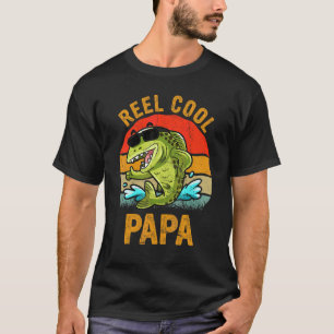 Reel Cool Papa Fishing Vintage Retro Father's Day T-Shirt