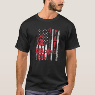 Reel Cool Papa Flag America Funny Fishing Lover Fa T-Shirt