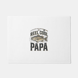 Reel Cool Papa Vintage Fishing Vector Design_1 Doormat