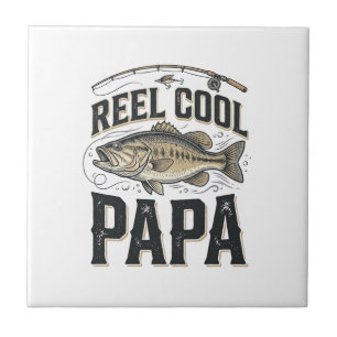 Reel Cool Papa Vintage Fishing Vector Design_1 Tile
