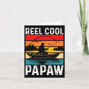 Reel Cool Papaw Fishing Fathers Day For Mens Card