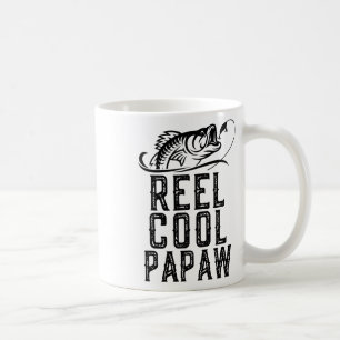 Reel Cool Papaw Fishing Fisherman Funny Retro Coffee Mug