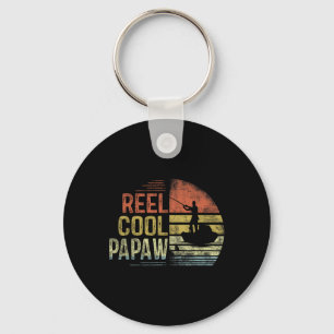Reel Cool Papaw Fishing Gifts Papaw Birthday Vinta Key Ring