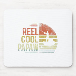 Reel Cool Papaw Fishing Gifts Papaw Birthday Vinta Mouse Mat
