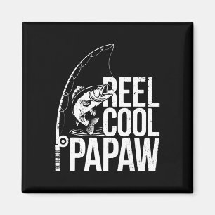 Reel Cool Papaw Shirt Men Papa Fisherman Fathers D Magnet