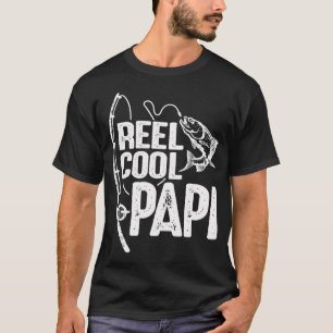 Reel Cool Papi Funny Fishing Grandpa T-Shirt