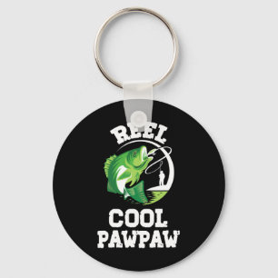 Reel Cool Paw-paw Fishing Fisherman Funny Retro Pa Key Ring