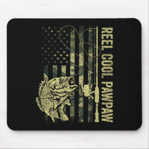 Reel Cool Pawpaw Camouflage American Flag Father's Mouse Mat