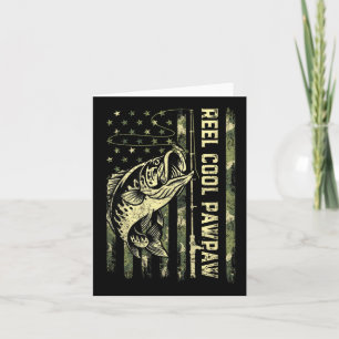 Reel Cool Pawpaw Fisherman Camouflage Father's Day Card
