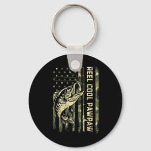 Reel Cool Pawpaw Fisherman Camouflage Father's Day Key Ring