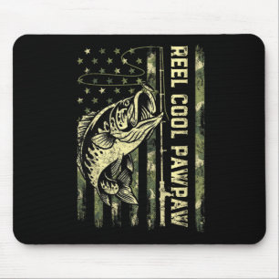 Reel Cool Pawpaw Fisherman Camouflage Father's Day Mouse Mat