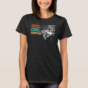 Reel Cool Pawpaw Fisherman Fishing Fathers Day 4th T-Shirt