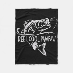 Reel Cool Pawpaw Fishing Gifts Pawpaw Father's Day Fleece Blanket