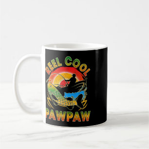 Reel Cool Pawpaw Retro Fishing Lover Men Dad Papa Coffee Mug