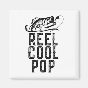 Reel Cool Pop Fishing Fisherman Funny Retro Magnet