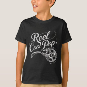 Reel Cool Pop Fishing Grandpa Gifts Funny Graphic T-Shirt