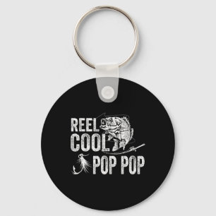 Reel Cool Pop Pop Fishing Fathers Day Gifts Key Ring