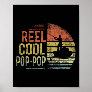 Reel Cool Pop-pop Fishing Gifts Pop-pop Birthday V Poster