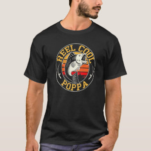 Reel Cool Poppa Fishing Fathers Day 2022 Grandpa T-Shirt